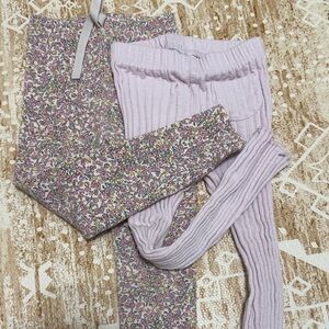 Zara Floral and Lilac Kids Leggings -2T